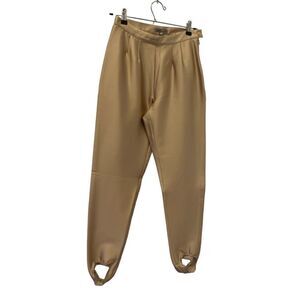 Hugging Kisses Champagne Gold Satin Stirrups Pants.Size 4